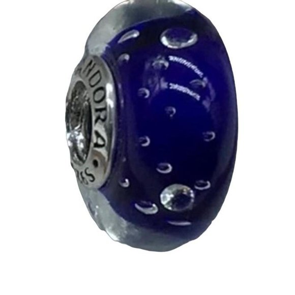 Pandora “Midnight Effervescence” Múrano glass charm S925 ALE - Picture 1 of 4